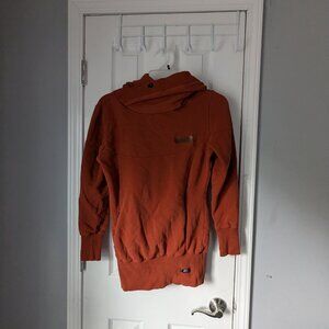 Picture Organic Cowl Neck Sweatshirt, Orange, Missing Drawstring, Size S